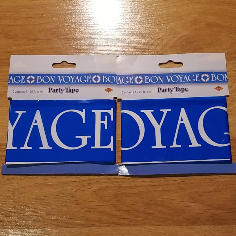 Bon voyage party tape 2 packages - 20ft each
